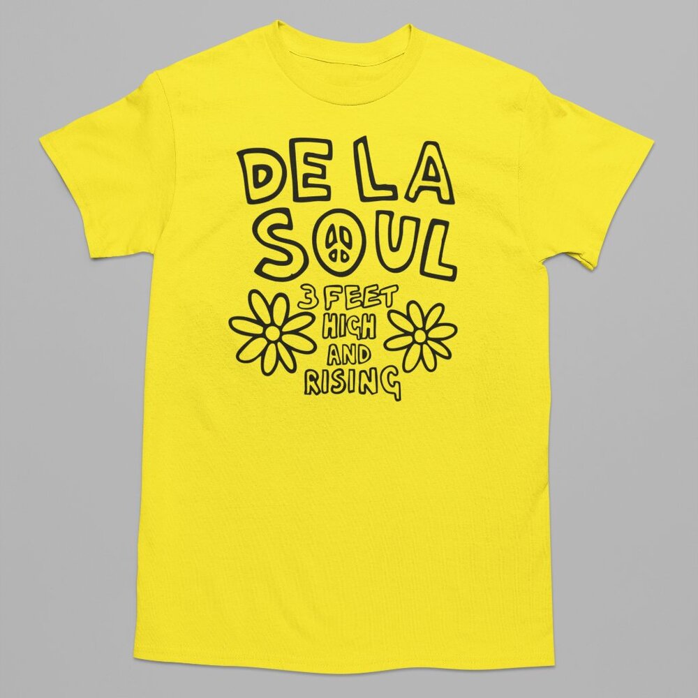 De La Soul Rap Shirt 90s RnB Tee. Classic Hip Hop Shirt. Yellow. Multiple Sizes.
